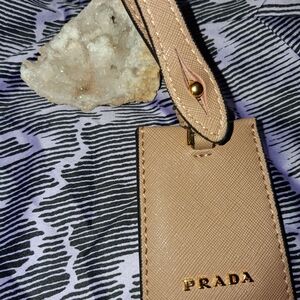 Prada Saffiano Leather Luggage Tag - Cipria/Nude